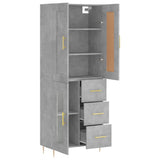 Highboard Concrete Grey 69.5x34x180 cm Engineered Wood 3199933