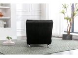 GOMYWAY Fabric Relaxation Chaise Lounge Chair, Full Body Support Fixed Recliner Sofa with Gentle W2678P389546