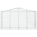 Arched Gabion Baskets 20 pcs 200x50x100/120 cm Galvanised Iron 3145655