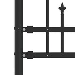 Garden Fence with Spear Top Black 240x125 cm Powder-coated Steel 151086
