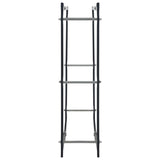 Firewood Rack Black 100x25x100 cm Steel 286288