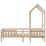 ZNTS Bed Frame with Roof without Mattress 90x200 cm 3282159