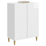 Sideboard High Gloss White 66 x 34.5 x 90 cm Engineered Wood 894589