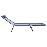 Folding Sun Lounger Folding 2 pcs Navy Blue 182 x 55 x 85.5 cm 42003159