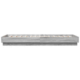 Bed Frame with LED Grey Sonoma 80 x 200 cm Engineered Wood 8009007