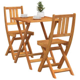 Bistro Set Folding 3 pcs Oil Natural Solid Acacia Wood 4105509