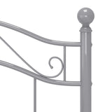 Bed Frame Grey Powder-coated metal Single Durable Bed Frame 324990