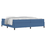 Bed Frame with Mattress Blue 200 x 200 cm Fabric 3399143