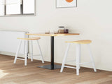 Dining Chairs 2 pcs White 46 x 37 x 63 cm Solid Rubber Wood 42020461