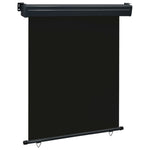 ZNTS Balcony Side Awning 145x250 cm Black 48424