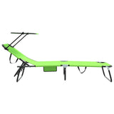 Folding Sun Lounger Folding 2 pcs Green 190 x 57 x 81 cm Oxford 42003138
