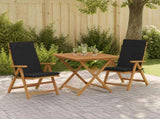 High Back Chair Cushion GEMERT 2 pcs 100% Polyester Black 946080