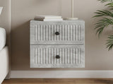 Wall-Mounted Bedside Cabinet Concrete Grey 33 x 34.5 x 40 cm 897961