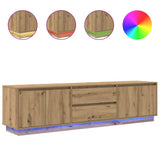 TV Cabinet with LED Lights Artisan Oak 193.5x41x50 cm 3328443
