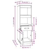 Highboard Honey Brown 34x40x108,5 cm Solid Wood Pine 820155