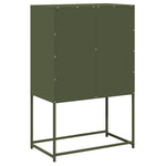 ZNTS Highboard Olive Green 68x39x107 cm Steel 853348