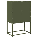 ZNTS Highboard Olive Green 68x39x107 cm Steel 853348