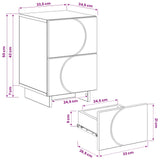 Bedside Cabinet 2 pcs Grey Sonoma 33.5 x 34.5 x 50 cm 8011400