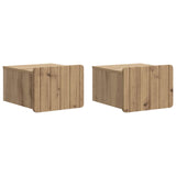 Wall-Mounted Bedside Cabinet 2 pcs Artisan Oak Engineered Wood 898274