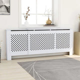 MDF Radiator Cover White 205 cm 325555