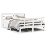Bed Frame with Headboard without Mattress White 140x190 cm 3306846