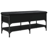 Shoe Bench Black 102x42x45 cm Engineered Wood 835197