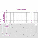 Fence and Post Grey 0.4 x 50 m Steel 3336127