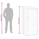 Garden Shed Grey Galvanised Steel 87x98x159 cm Garden Shed 46290