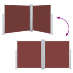 Retractable Side Awning Brown 120x600 cm 48451