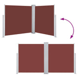 Retractable Side Awning Brown 120x600 cm 48451