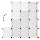 Storage Cube Organiser with 12 Cubes Transparent PP 340550