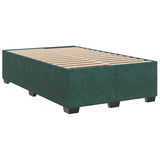 Box Spring Bed with Mattress Dark Green 120x200 cm Velvet 3290891