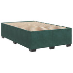 Box Spring Bed with Mattress Dark Green 120x200 cm Velvet 3290885