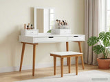 Dressing Table Set FAUSKE 5 pcs White 100 x 50 x 143 cm 3438595