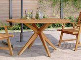 Garden Table Round 110x75 cm Solid Wood Acacia 367835