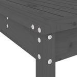 3 Piece Garden Bar Set Grey Solid Wood Pine 3157765