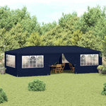 Professional Party Tent with Side Walls 4x9 m Blue 90 g/m 48530