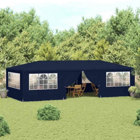 Professional Party Tent with Side Walls 4x9 m Blue 90 g/m 48530