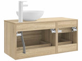 Bathroom Furniture Set 2 pcs Sonoma Oak Engineered Wood 3403946