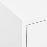 Storage Cabinet White Steel Medium Storage Cabinet Rectangular 336170