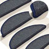 ZNTS Stair Mats 30 pcs Dark Grey and Blue 56x17x3 cm 3365743