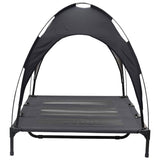Dog Bed Folding Manual Black 122 x 93 x 106.5 cm Steel 42008168