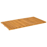 Bath Mat Plain Brown 100 x 55 cm Solid Acacia Wood 42025257