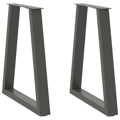 ZNTS Coffee Table Legs V-Shape 2 pcs Anthracite 50x cm Steel 4012562