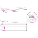 Wall Shelves 2 pcs 100x30x3 cm Silver Stainless Steel 30279