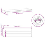 Wall Shelves 2 pcs 100x30x3 cm Silver Stainless Steel 30279