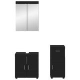 Bathroom Furniture Set TULUM 3 pcs Black 60 x 34 x 63 cm 3398025