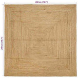 Area Rugs Natural 200 x 200 cm Jute 42010398
