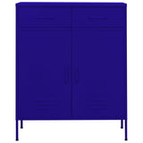 Storage Cabinet Navy Blue Steel Medium Storage Cabinet 336154