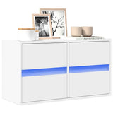 TV Wall Cabinet with LED Lights White 80x31x45 cm 852285